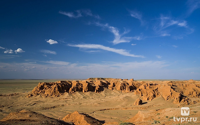 Пылающие скалы Баянзаг Монголия