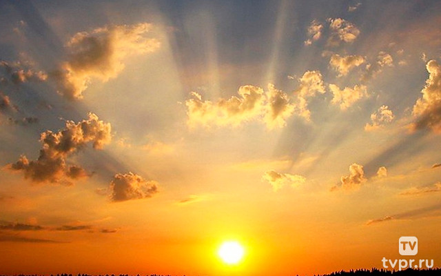 В лучах заходящего солнца