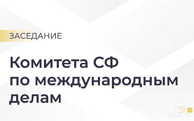 Заседание Комитета Совета Федерации по международным делам