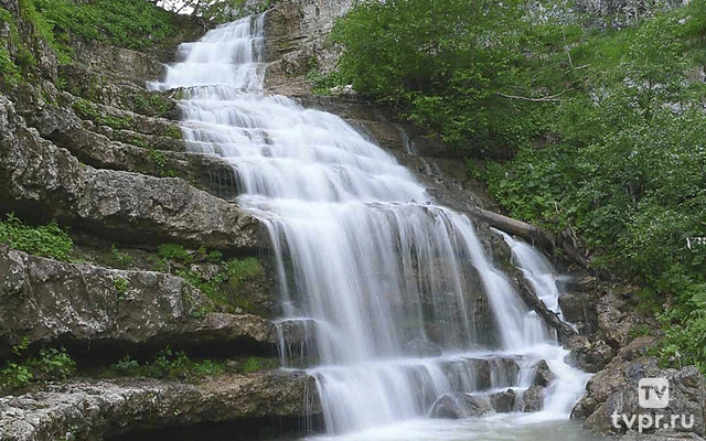 Водопад Агурский Краснодарский край Россия